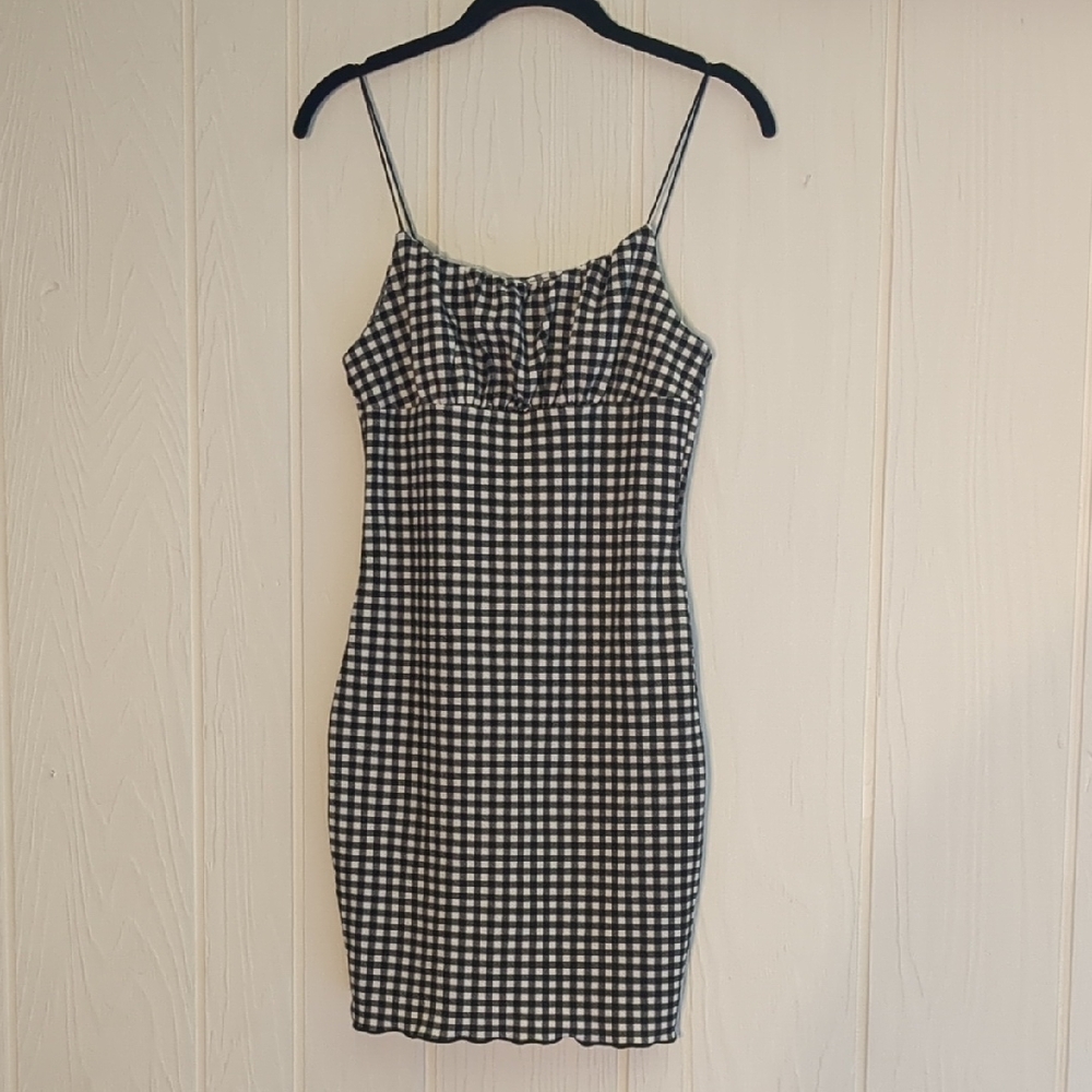 N.Y.L.A. Black and White Checkered Mini Dress